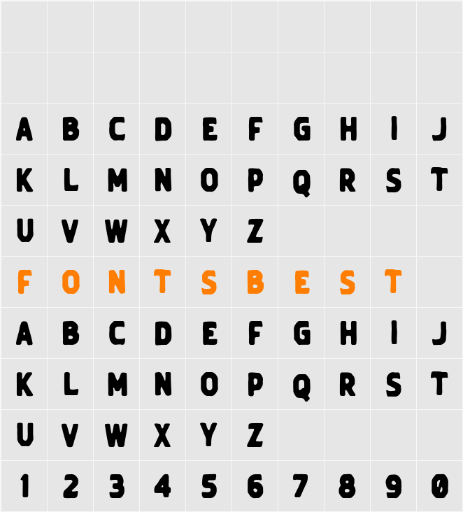 Vintage Crafted Sans Character Map