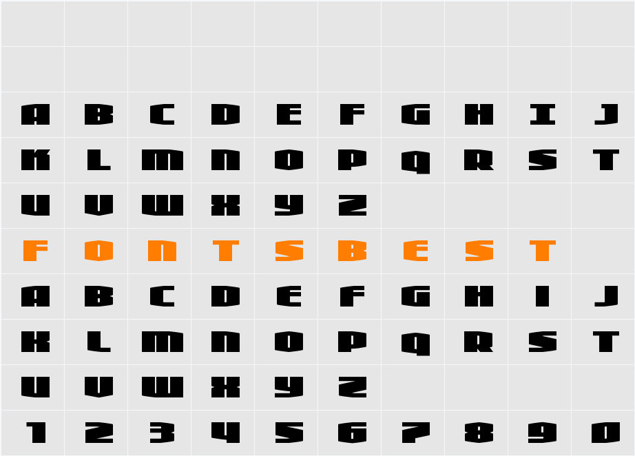 Alpha Century Title Character Map