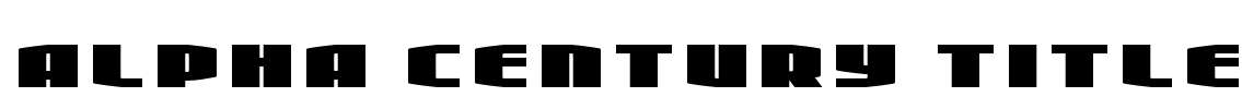 Alpha Century Title Font Image