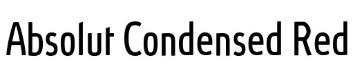 Absolut Condensed Red Font Image