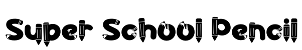 Super School Pencil Font Image
