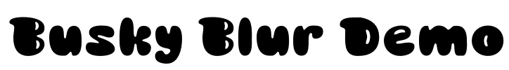 Busky Blur Demo Font Image