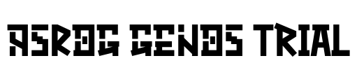 ASROG GENOS trial Font Image