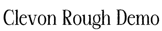 Clevon Rough Demo Font Image