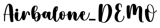Airbalone_DEMO Font Image