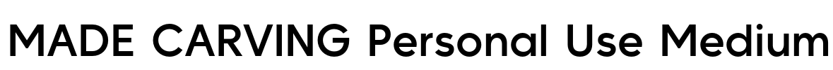 MADE CARVING Personal Use Medium Font Image