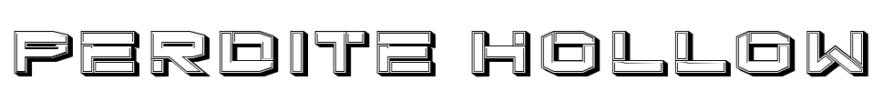 Perdite Hollow Font Image