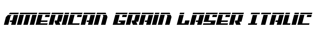 American Grain Laser Italic Font Image