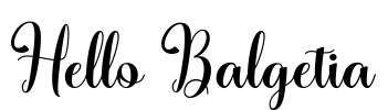 Hello Balgetia Font Image