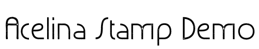 Acelina Stamp Demo Font Image