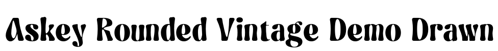 Askey Rounded Vintage Demo Drawn Font Image