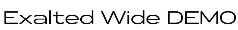 Exalted Wide DEMO Font Image