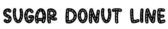Sugar Donut Line Font Image
