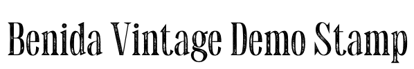 Benida Vintage Demo Stamp Font Image