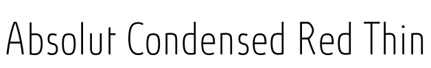 Absolut Condensed Red Thin Font Image