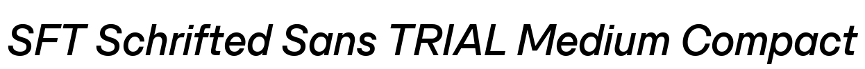 SFT Schrifted Sans TRIAL Medium Compact Font Image