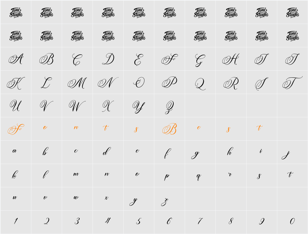 Amertha Character Map