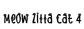 Meow Zilla Cat 4 Font Image