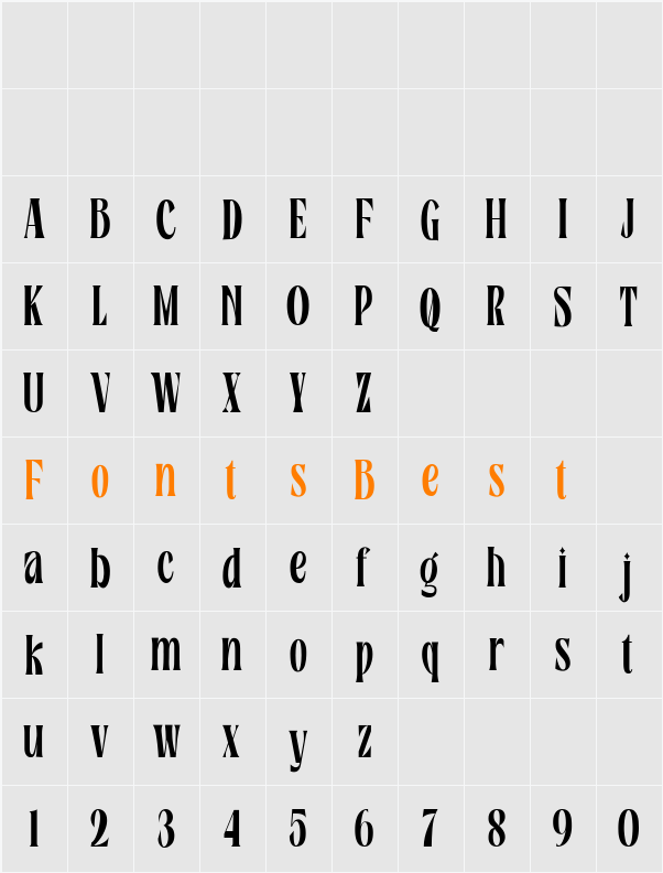 Rosamila Cond Character Map