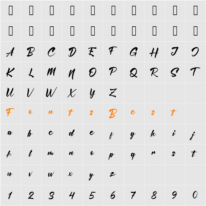 CloudOnline Character Map