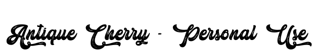 Antique Cherry - Personal Use Font Image