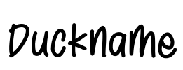 Duckname Font Image