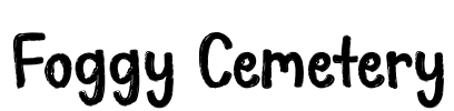 Foggy Cemetery Font Image