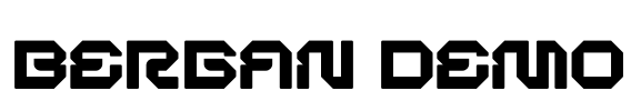 BERGAN Demo Font Image