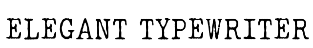 ELEGANT TYPEWRITER Font Image