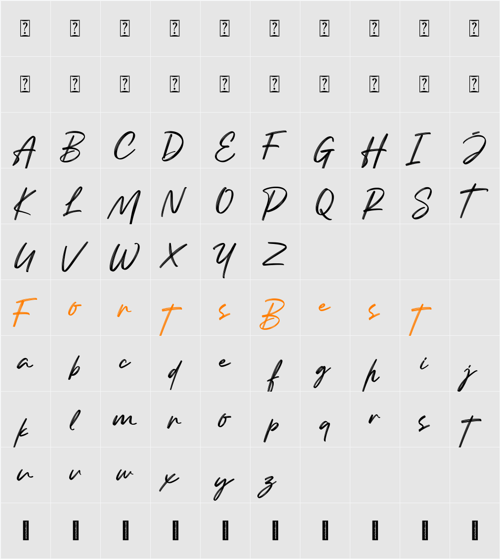 Justone Character Map