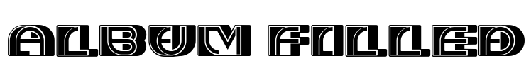 Album Filled Font Image