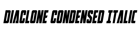 DiaClone Condensed Italic Font Image