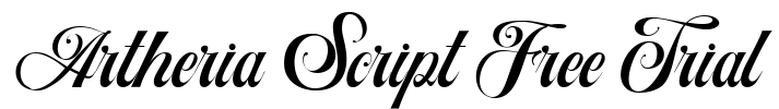 Artheria Script Free Trial Font Image