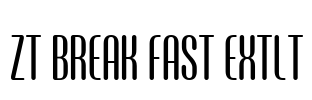 ZT Break Fast ExtLt Font Image