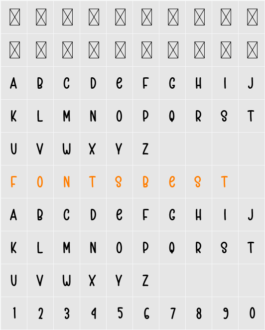 Funny Writing Character Map