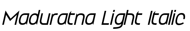Maduratna Light Italic Font Image