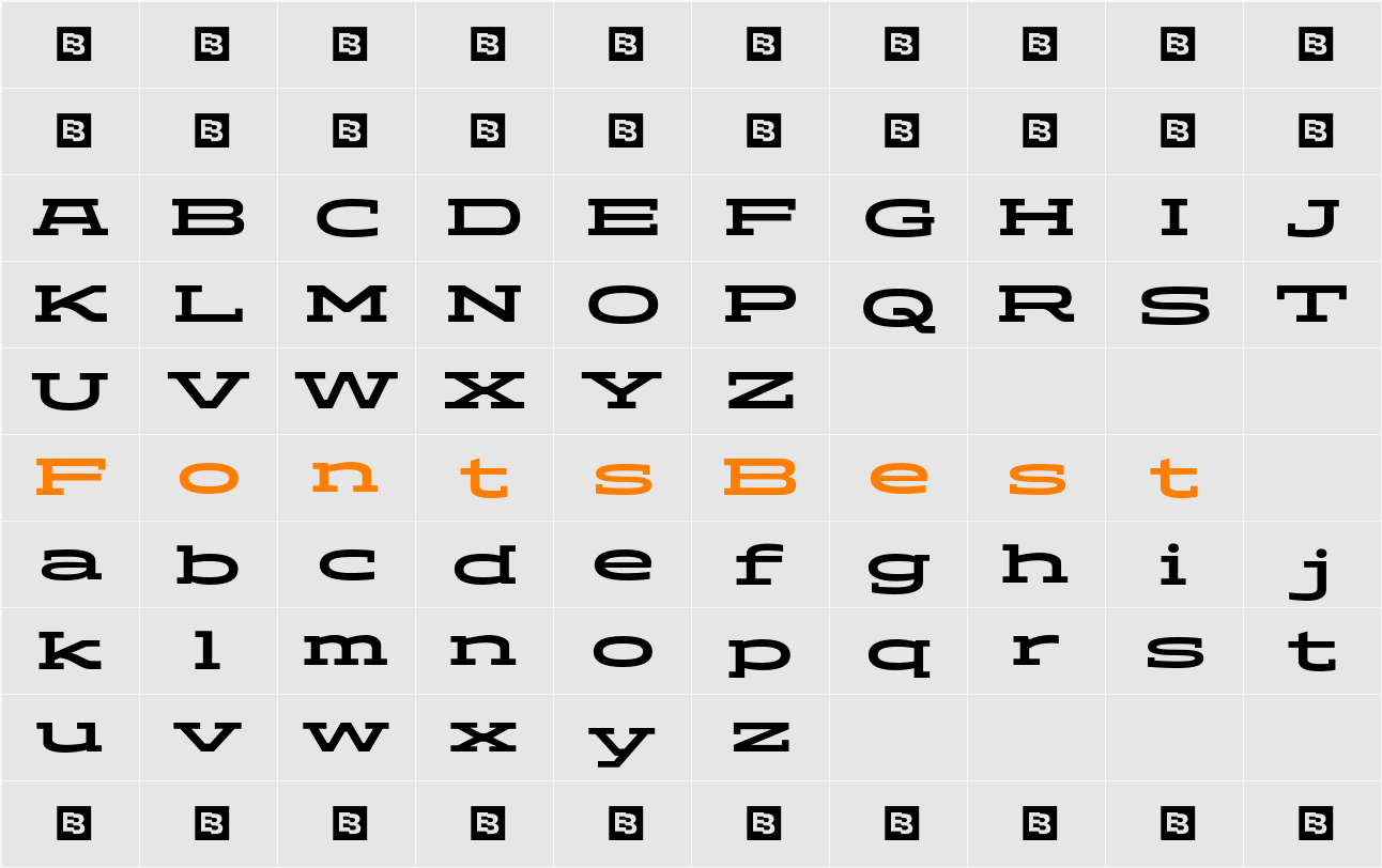 ADEROS TRIAL Wide Character Map