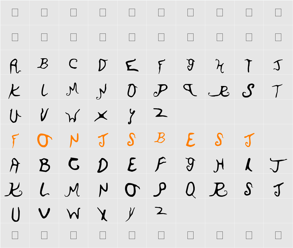 MELANIEMARTINEZLOGOFONT2 ZOOLD Character Map