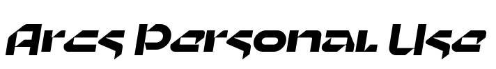 Arcs Personal Use Font Image