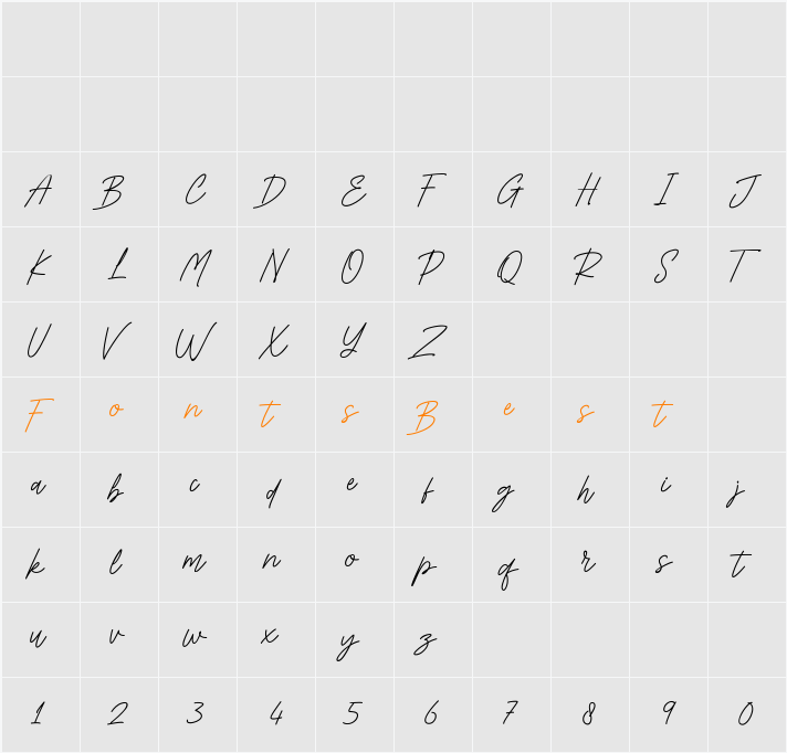 Gondessy Character Map