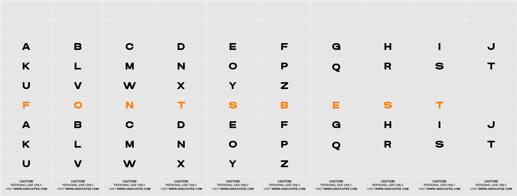 DANSON Character Map