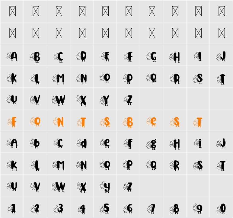 Thanksgiving Joy Turkey Tail Character Map