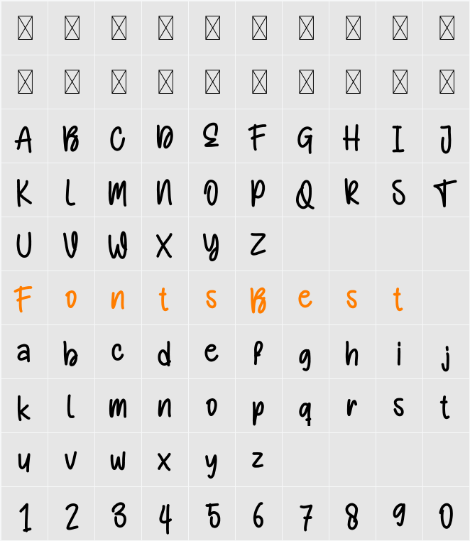 Eating Time Character Map