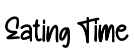 Eating Time Font Image