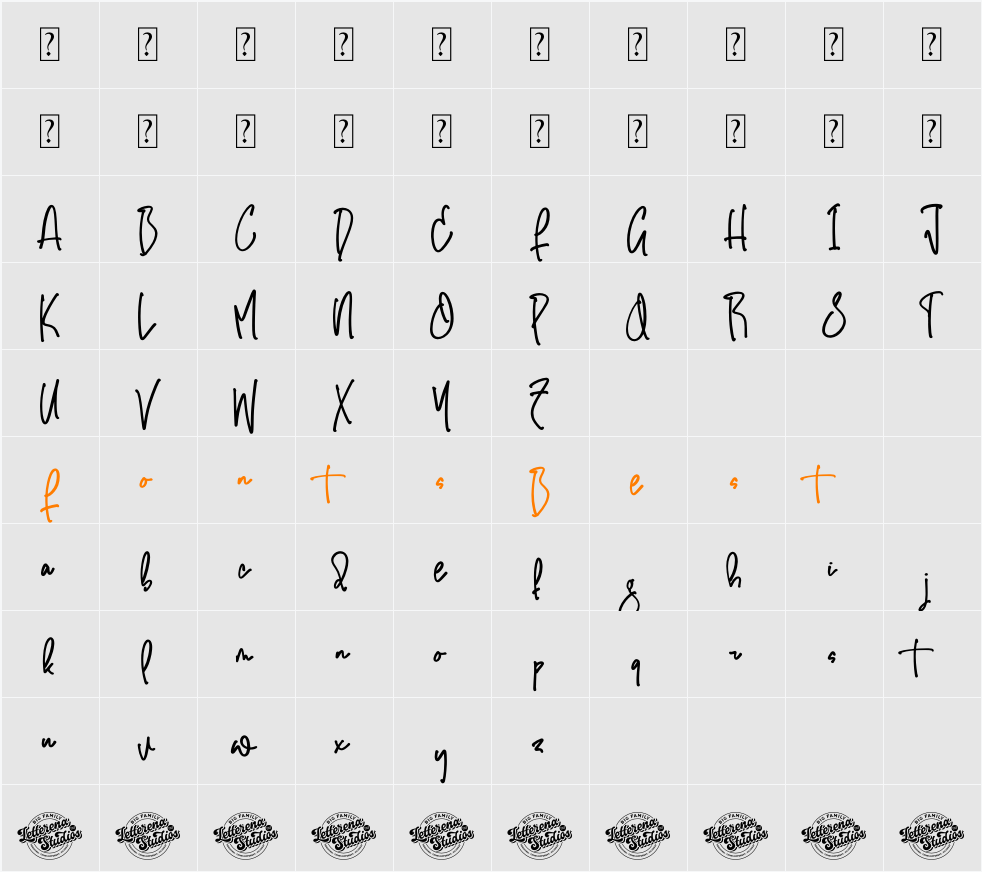 Chevaliertha DEMO VERSION Character Map