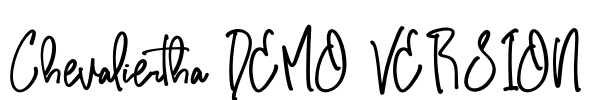 Chevaliertha DEMO VERSION Font Image