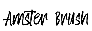 Amster Brush Font Image