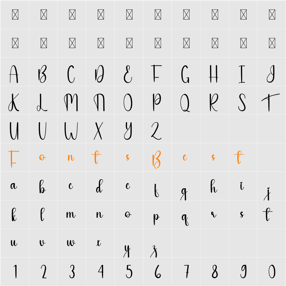 Simple Saturday Character Map