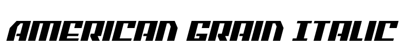 American Grain Italic Font Image