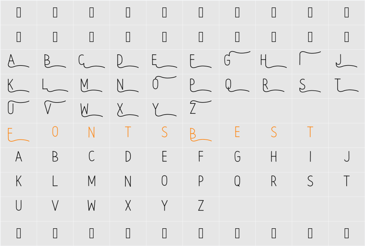 Manuvers Character Map